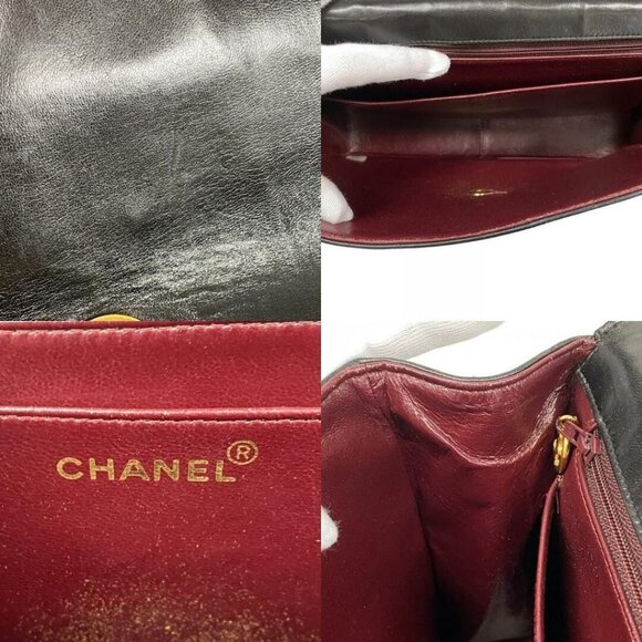 CHANEL Jumbo 24K GP Flap Bag Lambskin Vertical Quilt Chain Shoulder Bag Black - Picture 9 of 12